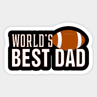 Simple World's Best Dad Typography Football Sticker